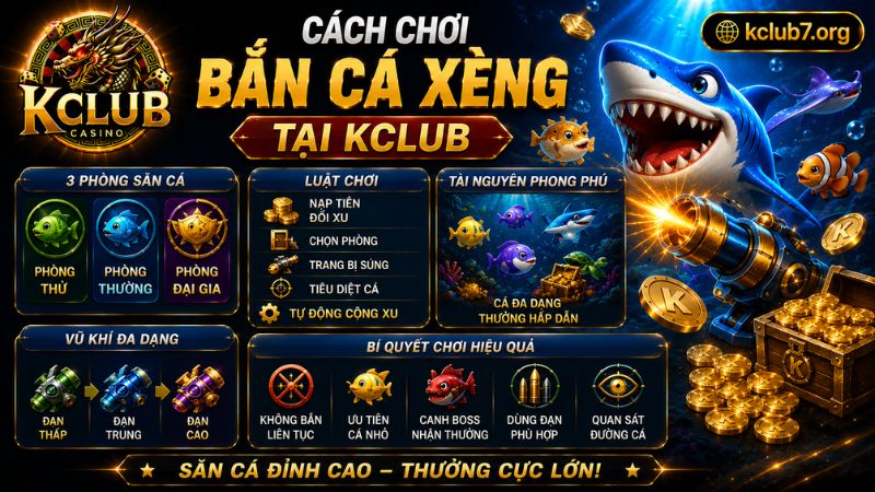 Cách chơi bắn cá xèng hiệu quả tại KCLUB