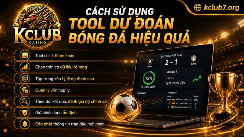 Cách sử dụng Tool dự đoán bóng đá hiệu quả 