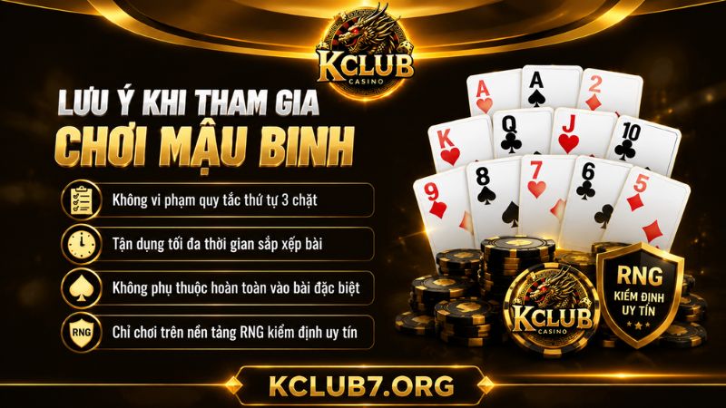 Những lưu ý quan trọng khi tham gia game bài Mậu Binh