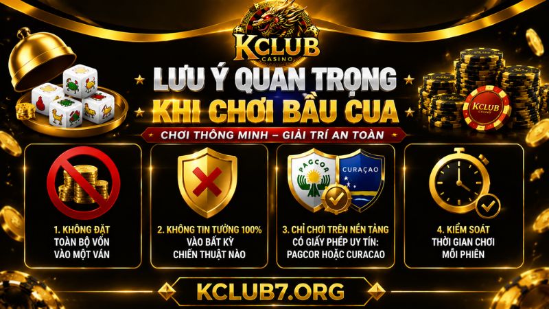 Những lưu ý quan trọng khi tham gia bầu cua