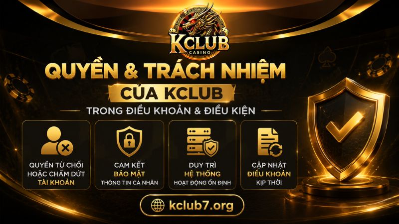 Quyền hạn và trách nhiệm của cổng game KCLUB